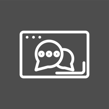 Sohbet simgesi, vektör illüstrasyonu basit tasarım