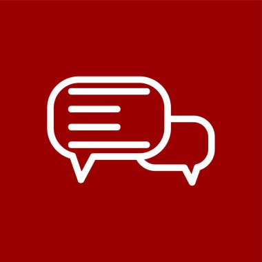 Sohbet simgesi, vektör illüstrasyonu basit tasarım