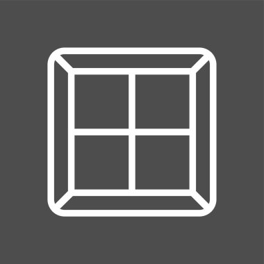 pencere simgesi, vektör illüstrasyonu basit tasarım