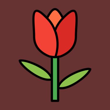 Tulip icon, vector illustration simple design