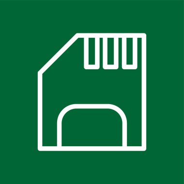 Bellek Kartı simgesi, vektör illüstrasyonu basit tasarım