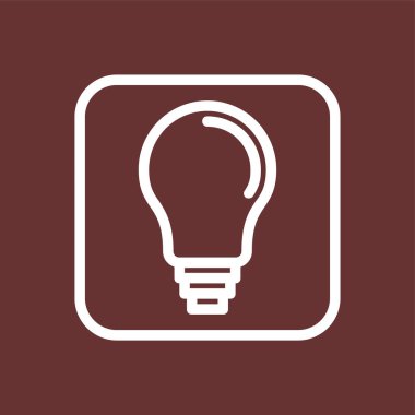 ampul simgesi, vektör illüstrasyonu basit tasarım