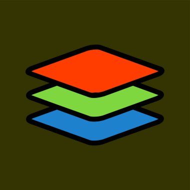 Katman simgesi, vektör illüstrasyonu basit tasarım