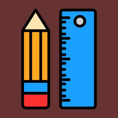 çizim simgesi, vektör illüstrasyonu basit tasarım