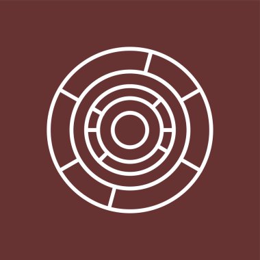 Pasta çizelgesi simgesi, vektör illüstrasyonu basit tasarım