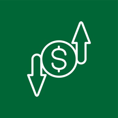 Maaş simgesi, vektör illüstrasyonu basit tasarım