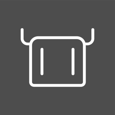 Havlu simgesi, vektör illüstrasyonu basit tasarım