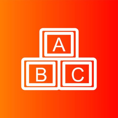 Bloklar simgesi, vektör illüstrasyonu basit tasarım