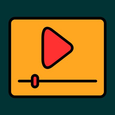 Video Düzenleyici simgesi, vektör illüstrasyonu basit tasarım