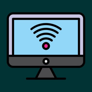 wifi simgesi, vektör illüstrasyonu basit tasarım