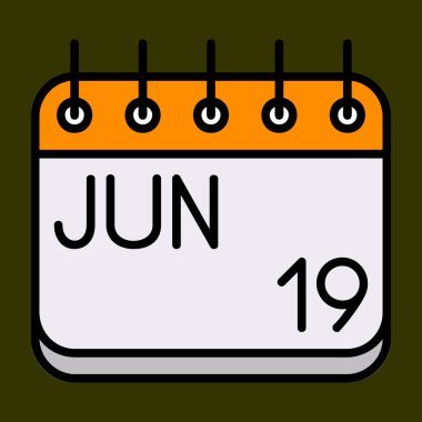 Haziran simgesi, vektör illüstrasyonu basit tasarım