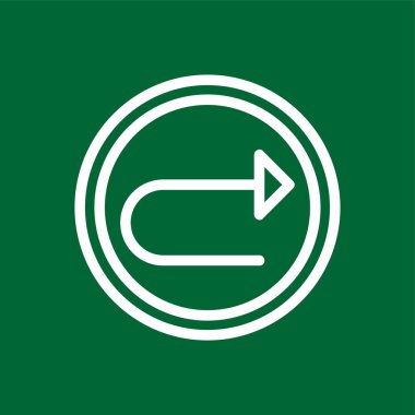 Sağ Ok simgesi, vektör illüstrasyonu basit tasarım