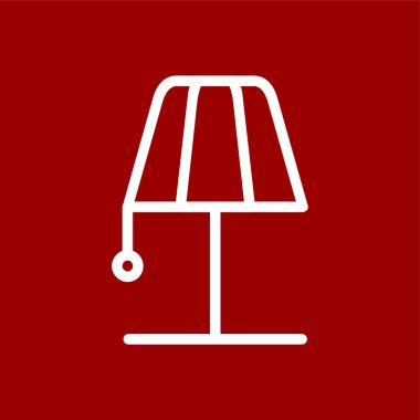 Tablo lambası simgesi, vektör illüstrasyonu basit tasarım