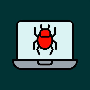 enfekte simge, vektör illüstrasyonu basit tasarım