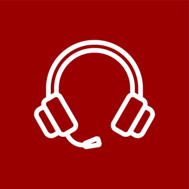 kulaklık simgesi, vektör illüstrasyonu basit tasarım