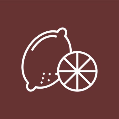 limon simgesi, vektör illüstrasyonu basit tasarım