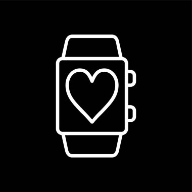 smartwatch simgesi, vektör illüstrasyonu basit tasarım