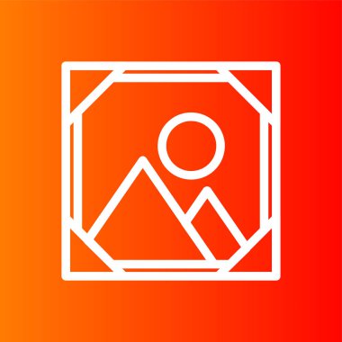 Çerçeve simgesi, vektör illüstrasyonu basit tasarım