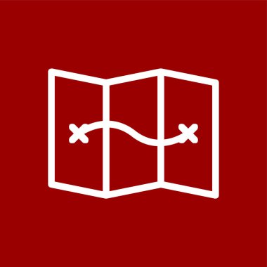 harita simgesi, vektör illüstrasyonu basit tasarım