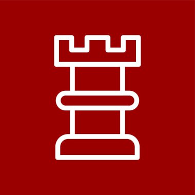 Kale simgesi, vektör illüstrasyonu basit tasarım