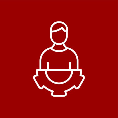 Liderlik simgesi, vektör illüstrasyonu basit tasarım