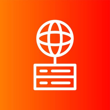 data sunucu simgesi, vektör illüstrasyonu basit tasarım