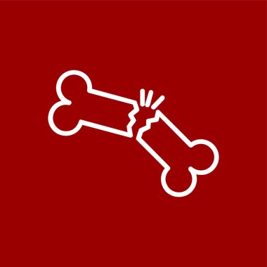 kemik simgesi, vektör illüstrasyonu basit tasarım