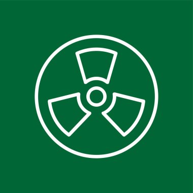 Radyasyon simgesi, vektör illüstrasyonu basit tasarım