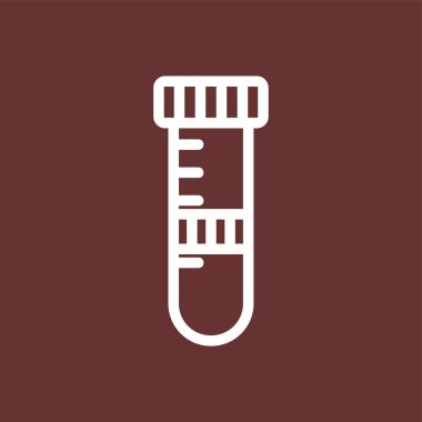 test tüpleri simgesi, vektör illüstrasyonu basit tasarım