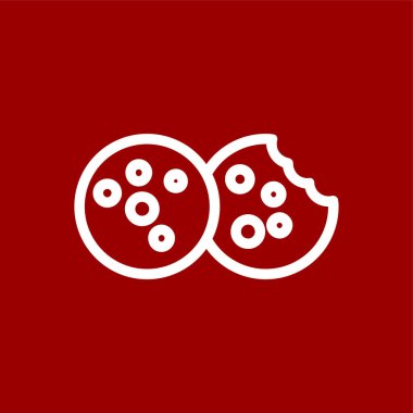 Kurabiye simgesi, vektör illüstrasyonu basit tasarım