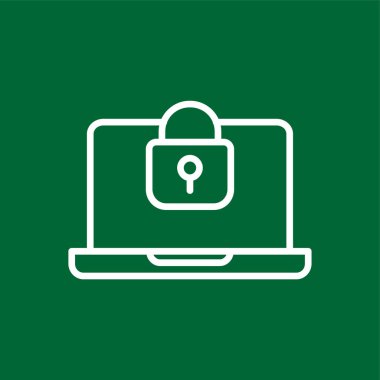 Web güvenlik simgesi, vektör illüstrasyonu basit tasarım