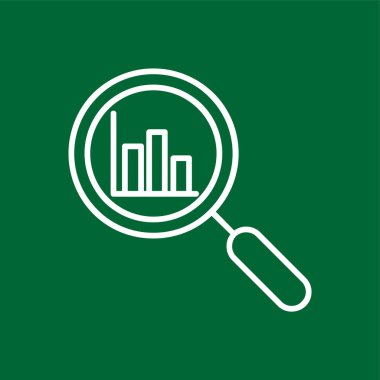 büyütme cam simgesi, vektör illüstrasyonu basit tasarım