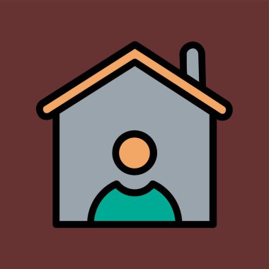 Qurantine simgesi, vektör illüstrasyonu basit tasarım