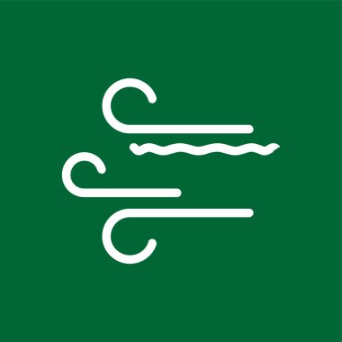 Rüzgar simgesi, vektör illüstrasyonu basit tasarım