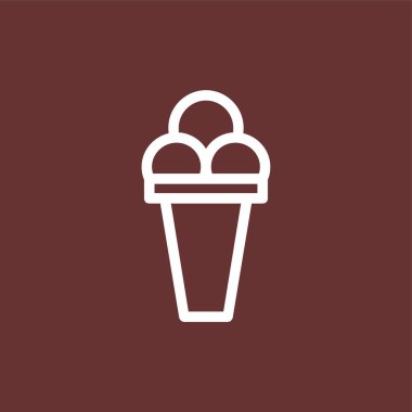 dondurma simgesi, vektör illüstrasyonu basit tasarım