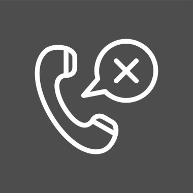 Acil çağrı simgesi, vektör illüstrasyonu basit tasarım