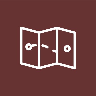 harita simgesi, vektör illüstrasyonu basit tasarım