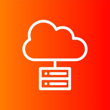 Depolama simgesi, vektör illüstrasyonu basit tasarım