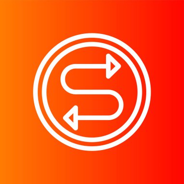 İki Yönlü simge, vektör illüstrasyonu basit tasarım