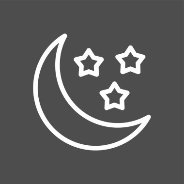 gece simgesi, vektör illüstrasyonu basit tasarım