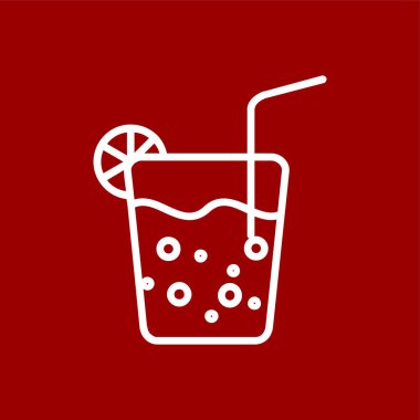 Portakal suyu simgesi, vektör illüstrasyonu basit tasarım