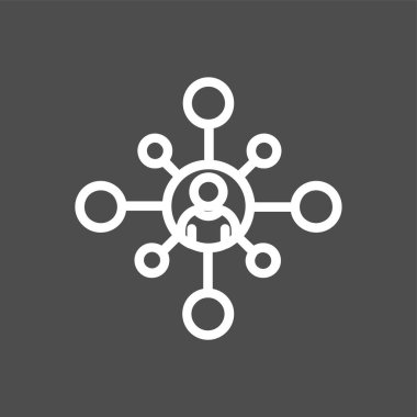 Ağ Simgesi, vektör illüstrasyonu basit tasarım