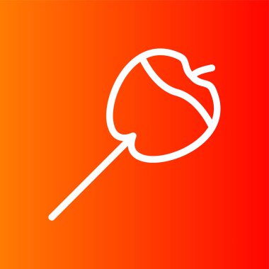 Karamel Apple simgesi, vektör illüstrasyonu basit tasarım