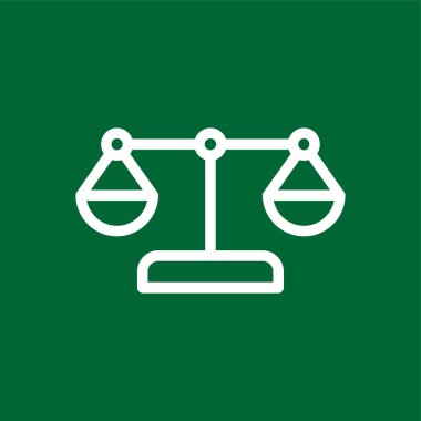 Ölçek simgesi, vektör illüstrasyonu basit tasarım