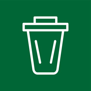 Çöp simgesi, vektör illüstrasyonu basit tasarım