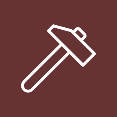 Çekiç simgesi, vektör illüstrasyonu basit tasarım