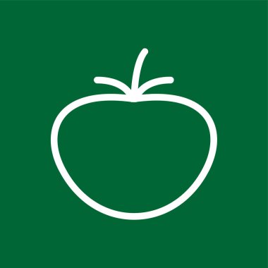 Domates ikonu, vektör illüstrasyonu basit tasarım