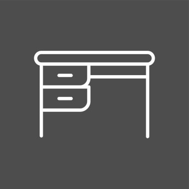 masa simgesi, vektör illüstrasyonu basit tasarım