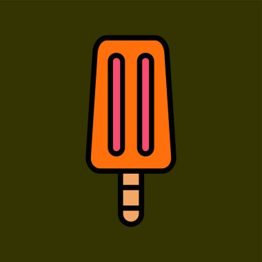 dondurma simgesi, vektör illüstrasyonu basit tasarım