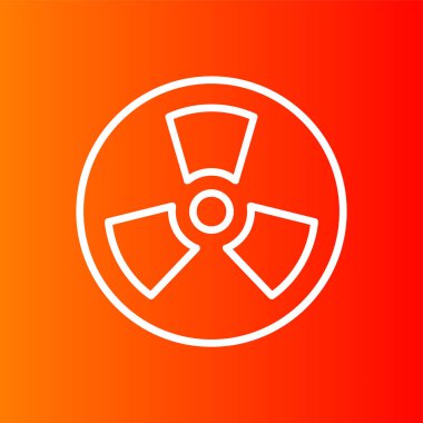 Radyasyon simgesi, vektör illüstrasyonu basit tasarım